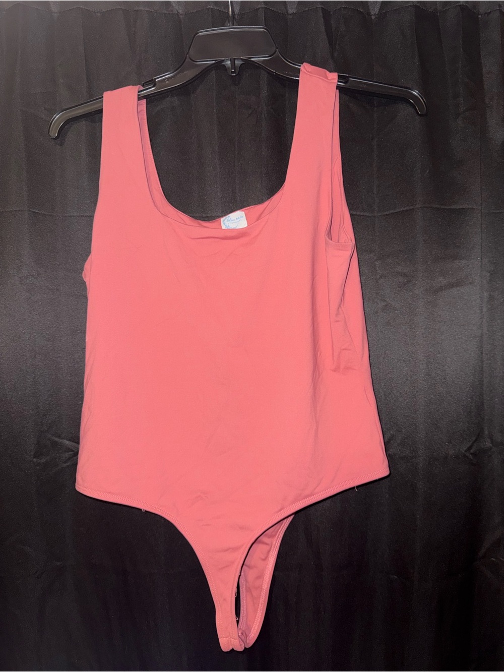 Pink Scoop-Neck One Piece Bodysuit